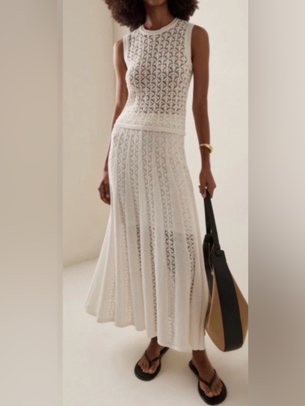 Zimmermann Wylie Flared Knit Maxi Skirt
